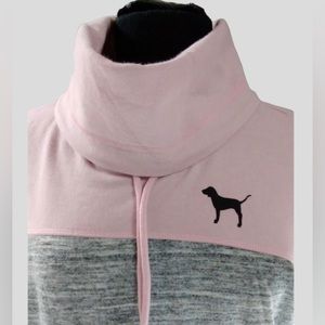 PINK VICTORIA SECRETS Women’s Pullover Sweatshirt w/Cowl Neckline &PINK Graphics